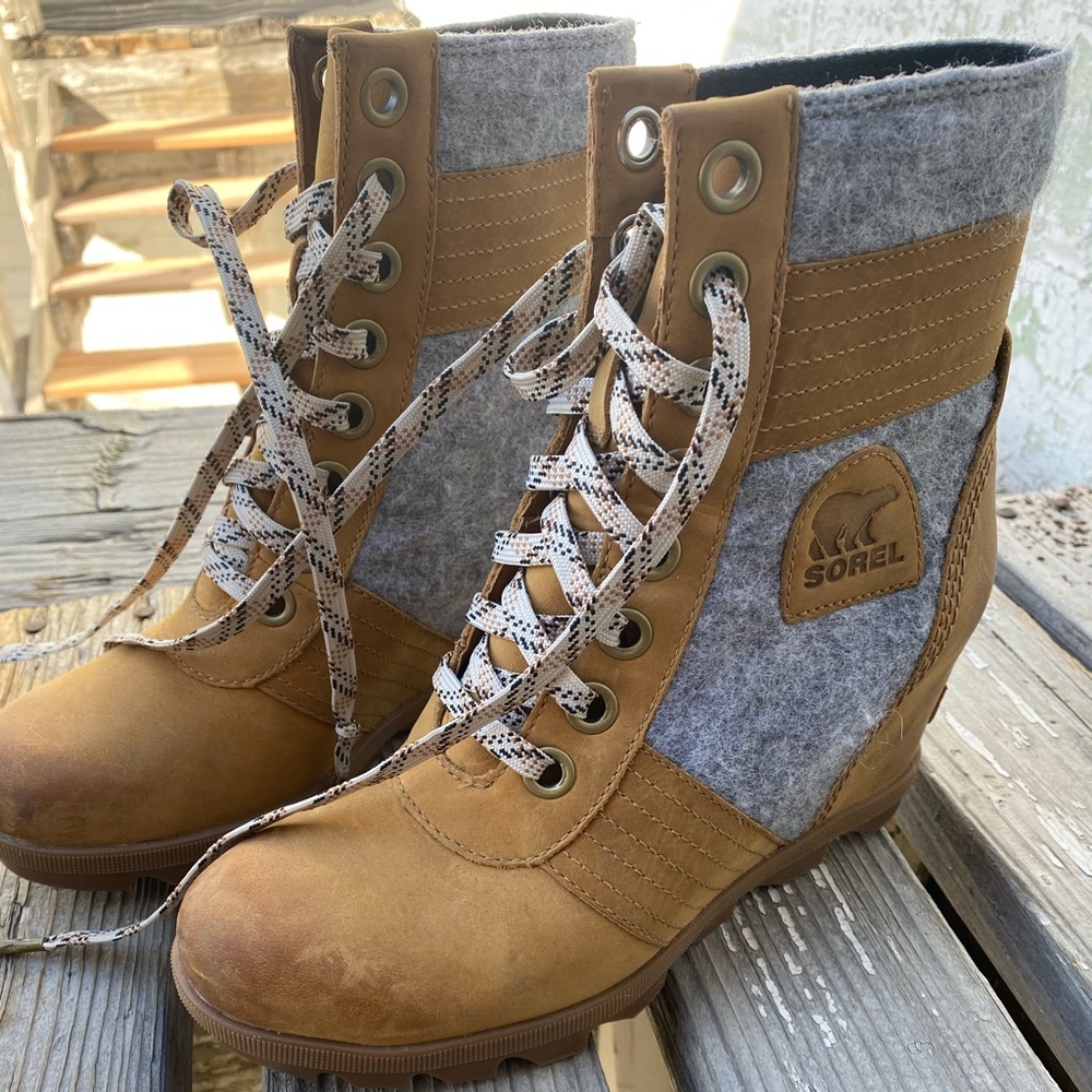 Worn once but they didn’t fit.